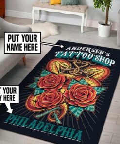 Personalized Tattoo Shop Rug