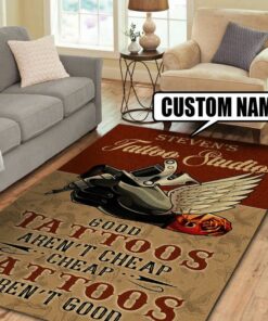 Personalized Tattoo Studio Good Tattoos Arent Cheap Rug