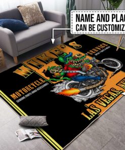 Personalized Motorcycle And Service Rug