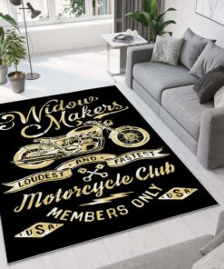Widow Makers Motorcycle Club Members Only Rug