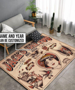 Personalized Vintage Old School Tattoo Rug