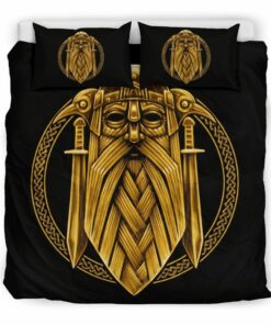 Odin Sword Raven Viking Quilt Bedding Set