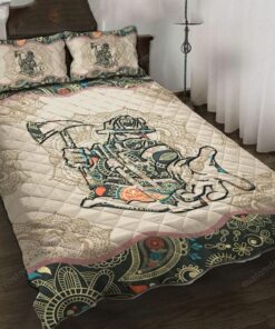 Firefighter Vintage Quilt Bedding Set