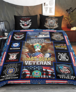 Coast Guard Veteran Quilt Bedding Set