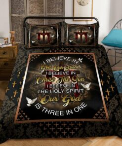Jesus I Believe In God Out Father Quilt Bedding Set