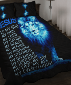 Lion Jesus My Everything Quilt Bedding Set