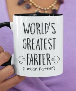 World's Greatest Farter I Mean Father Mug Personalized Gift For Dad