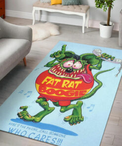Rat Fink Fat Rat Boogie Hot Rod Rug