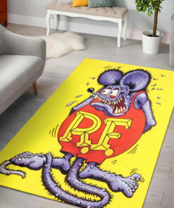 Rat Fink Logo Hot Rod Rug