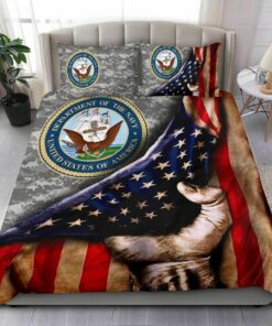 US Navy American Flag Quilt Bedding Set