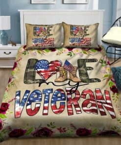 Love Veteran Quilt Bedding Set