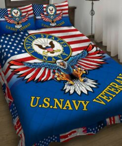 US Navy Veteran Quilt Bedding Set