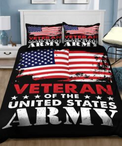 American Flag Awesome US Army Veteran Quilt Bedding Set