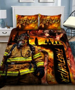Firefighter Heroes Pride Serve And Protection Quilt Bedding Set