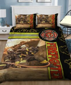Firefighter Rescuer Job Quilt Bedding Set