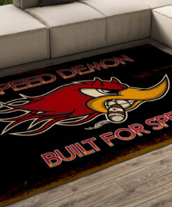 Speed Demon Buil For Speed Hot Rod Rug