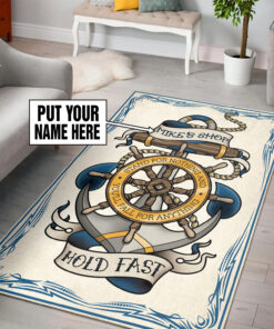 Personalized Tattoo Shop Hold Fast Rug