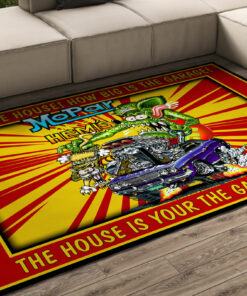 Rat Fink Forget The House How Big Is The Garage Rug