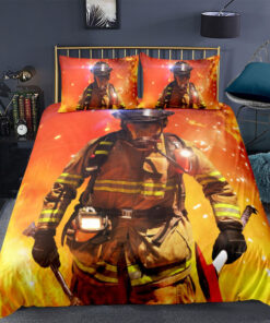 Fireman Quilt Bedding Set