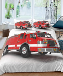 Fire Truck Car Quilt Bedding Set