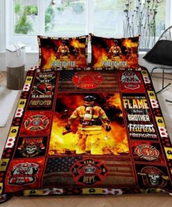 Firefighter Quilt Bedding Set