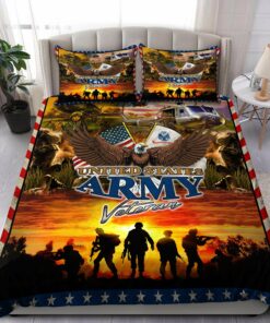 Us Army Veteran 3D Printed Quilt Bedding Set