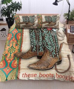 Cowgirl These Boots Boogie Quilt Bedding Set