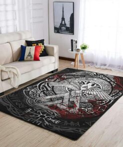 Personalized Viking Raven Area Rug