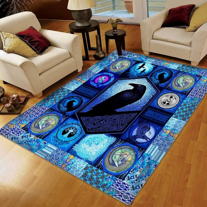 Personalized Tree Of Life Raven Area Rug