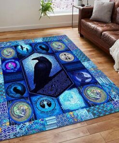 Personalized Tree Of Life Raven Area Rug