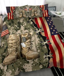 Gift For Army Veteran Day Quilt Bedding Set
