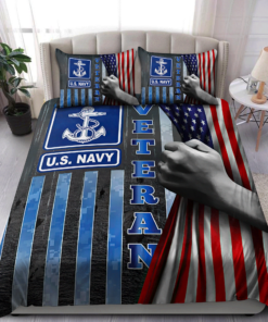 US Navy Proud Military Veteran Quilt Bedding Set