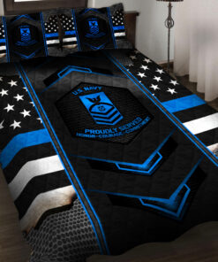 US Navy Proudly Served Veteran Quilt Bedding Set