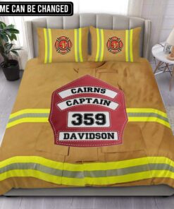 Firefighter Personalized Quilt Bedding Set