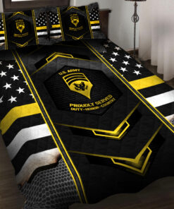 US Army Proudly Served Veteran Quilt Bedding Set