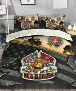 US Marine Veteran For Family Quilt Bedding Set