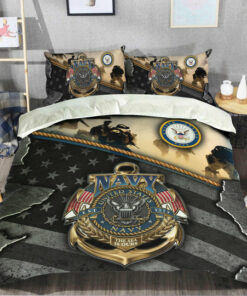 US Navy Veteran For Family Quilt Bedding Set