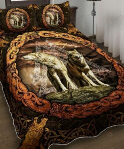 Viking Wolf Quilt Bedding Set