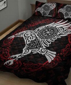 Viking Raven Of Odin Quilt Bedding Set