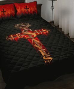 Jesus Saves Quilt Bedding Set