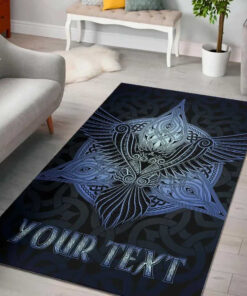 Personalized Celtic Raven Rug