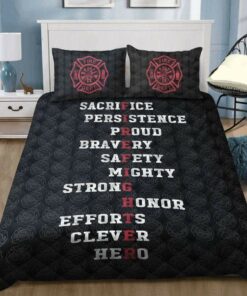 Firefighter Hero Quilt Bedding Set