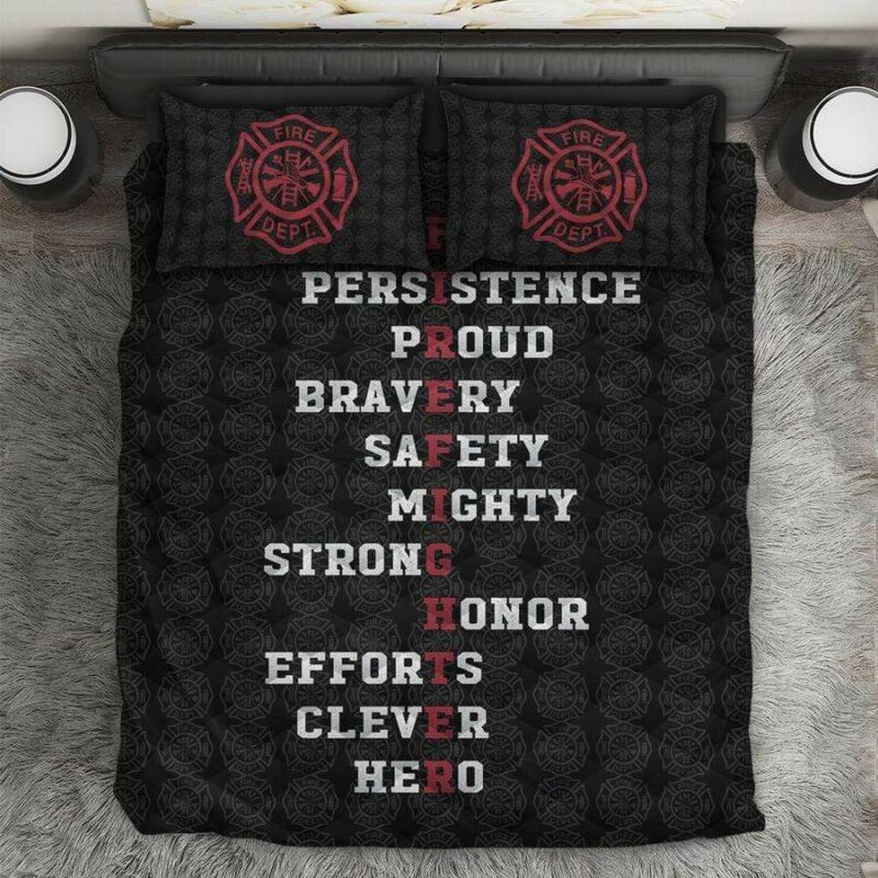 Firefighter Hero Quilt Bedding Set