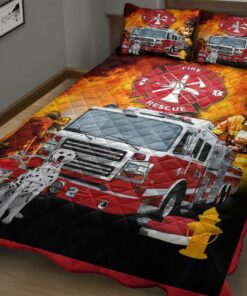 Firefighter Bedding Pillowcases Quilt Cover Set