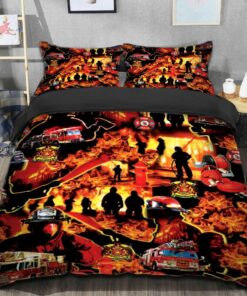 Fireman Fighting Quilt Bedding Set