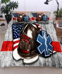 Firefighter Paramedic American Quilt Bedding Set
