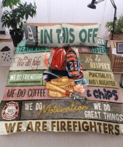 We Are Firefighters Quilt Bedding Set