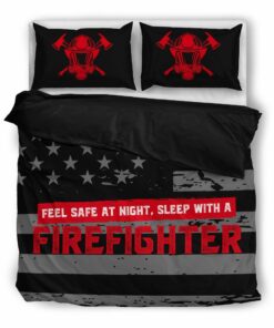 Feeling Safe With Firefighter Quilt Bedding Set