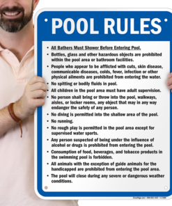 Pool Safety Sign: Pool Rules