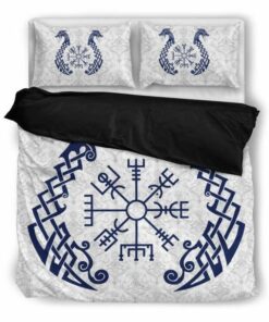Vegvisir Dragon Viking Quilt Bedding Set